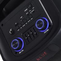 O8K Bluetooth ve USB Girişli 2X8 İnch Şarjlı Işıklı 2 El Mikrofonlu Müzik Sistemi BT-8825