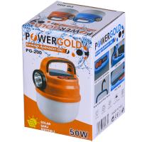 POWERGOLD 50W Solar Ve Usb Şarjlı Fener PG-200