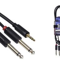 S.WIELER 2*6.3 mm Mono - 3.5 mm Stereo Kablo Uzunluğu: 5 Metre SM2S-5M