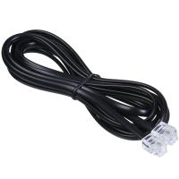 TUNEX Telefon Köken Kablo Jaklı 2 Mt Siyah  TNX-4812 BK