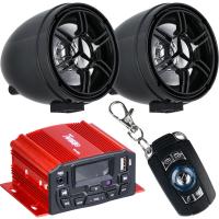 TWOGO Radyo Bluetooth ve USB Girişli Alarmlı Motor Amfisi GO-1000